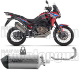 Impianto Di Scarico Completo Non Catalizzato E Con Omologazione Suono Sonora Titanio Carbonio - Arrow Special Parts Compatibile Con Honda Crf 1100 L Africa Twin (2024-2026)