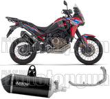 Impianto Di Scarico Completo Non Catalizzato E Con Omologazione Suono Sonora Titanio Nero Carbonio - Arrow Special Parts Compatibile Con Honda Crf 1100 L Africa Twin (2024-2026)