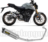 Impianto Di Scarico Completo Non Catalizzato E Con Omologazione Suono Thunder Alluminio Carbonio - Arrow Special Parts Compatibile Con Honda Cb 125 R (2021-2024)