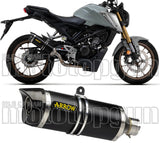 Impianto Di Scarico Completo Catalizzato E Con Omologazione Suono Thunder Alluminio Nero Carbonio - Arrow Special Parts Compatibile Con Honda Cb 125 R (2021-2024)