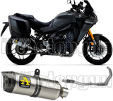 Impianto Di Scarico Completo Non Catalizzato E Con Omologazione Suono Thunder Alluminio Carbonio - Arrow Special Parts Compatibile Con Yamaha Tracer 9 Gt (2021-2024)