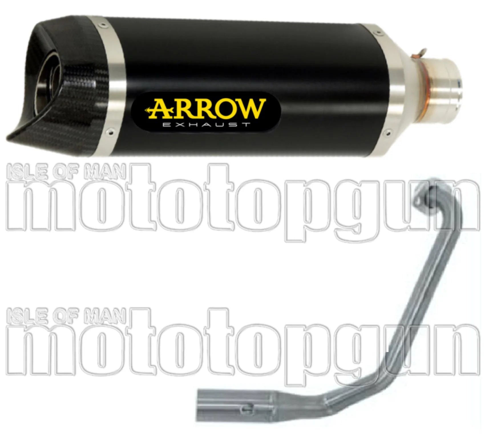 Impianto Di Scarico Completo Catalizzato E Con Omologazione Suono Thunder Alluminio Nero Carbonio - Arrow Special Parts Compatibile Con Yamaha Mt-125 (2021-2024)