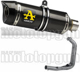 Impianto Di Scarico Completo Non Catalizzato E Con Omologazione Suono Thunder Carbonio Carbonio - Arrow Special Parts Compatibile Con Yamaha Mt-07 (2021-2024)