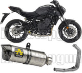 Impianto Di Scarico Completo Catalizzato E Con Omologazione Suono Thunder Titanio Carbonio - Arrow Special Parts Compatibile Con Yamaha Mt-07 (2021-2024)