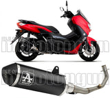 Impianto Di Scarico Completo Catalizzato E Con Omologazione Suono Urban Alluminio Nero Acciaio Nero - Arrow Special Parts Compatibile Con Yamaha N-Max 125 (2021-2024)