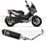 Impianto Di Scarico Completo Catalizzato E Con Omologazione Suono Urban Alluminio Nero Acciaio Nero - Arrow Special Parts Compatibile Con Aprilia Sr 200 Gt (2022-2024)