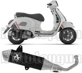 Impianto Di Scarico Completo Catalizzato E Con Omologazione Suono Urban Alluminio Nero Fondello Inox - Arrow Special Parts Compatibile Con Piaggio Vespa Gts 310 (2025-2026)