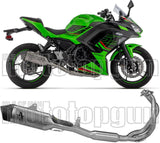 Impianto Di Scarico Completo Catalizzato E Con Omologazione Suono Veloce Titanio Fondello Carby - Arrow Special Parts Compatibile Con Kawasaki Ninja 650 35Kw (2024-2026)