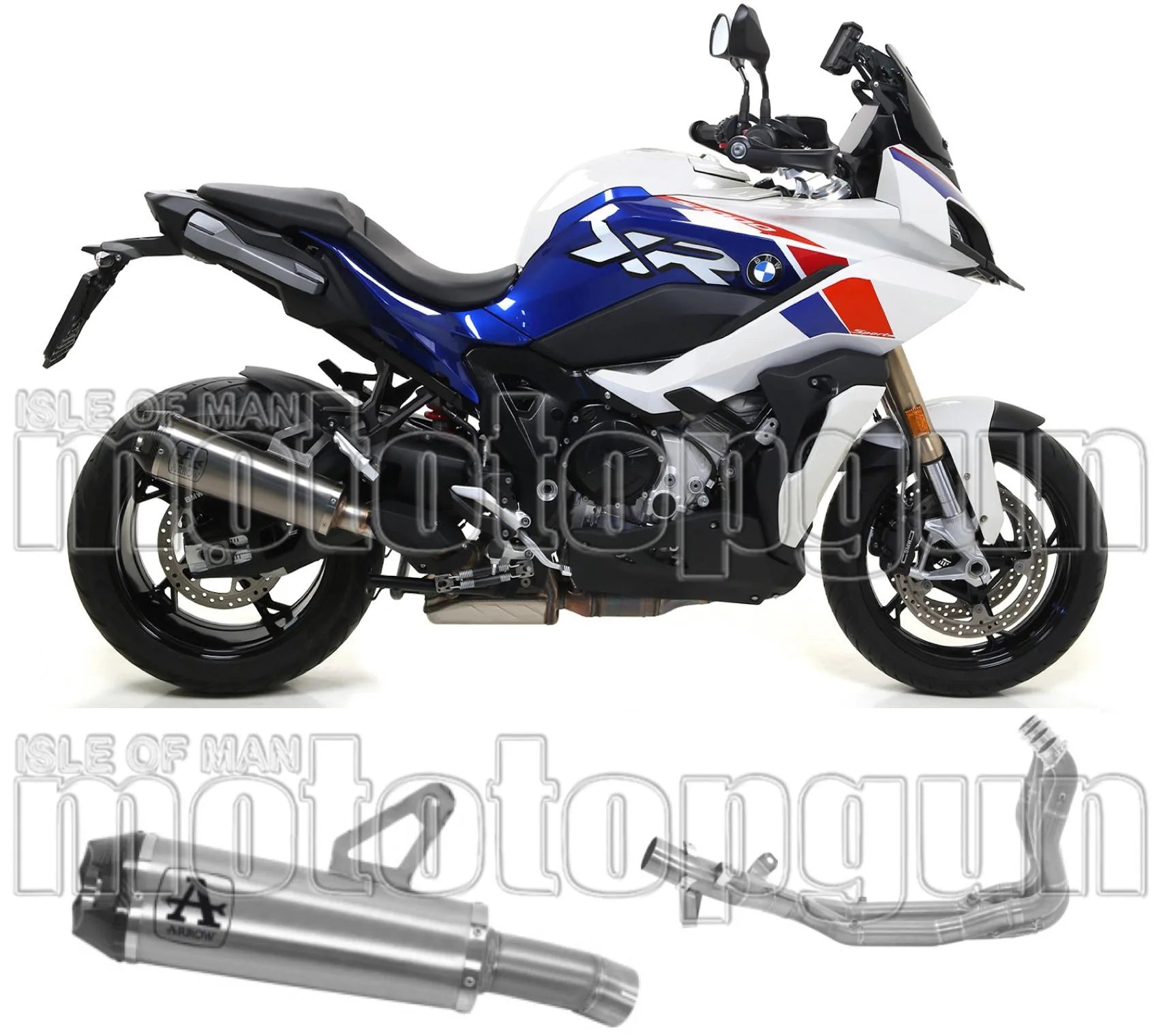 Impianto Di Scarico Completo Non Catalizzato E Con Omologazione Suono Works Titanio Carbonio - Arrow Special Parts Compatibile Con Bmw S 1000 Xr (2020-2023)
