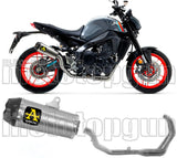 Impianto Di Scarico Completo Non Catalizzato E Con Omologazione Suono Works Titanio Carbonio - Arrow Special Parts Compatibile Con Yamaha Mt-09 (2021-2023)