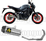 Impianto Di Scarico Completo Non Catalizzato E Con Omologazione Suono Works Titanio Carbonio - Arrow Special Parts Compatibile Con Yamaha Mt-09 (2021-2023)