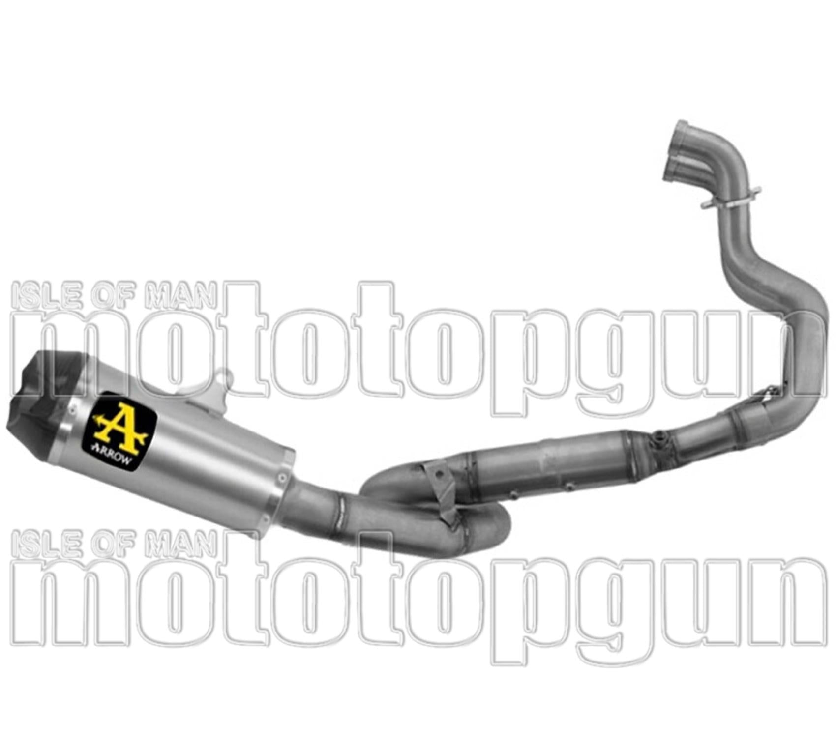 Complete Catalytic Exhaust System With Sound Certification Works Titanium Carbon - Arrow Special Parts Compatible With Suzuki Gsx 8S (2024-2025)