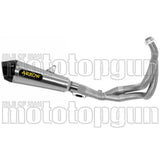 Impianto Di Scarico Completo Non Catalizzato E Con Omologazione Suono X-Kone Nichrom Carbonio - Arrow Special Parts Compatibile Con Kawasaki Z 650 (2021-2023)