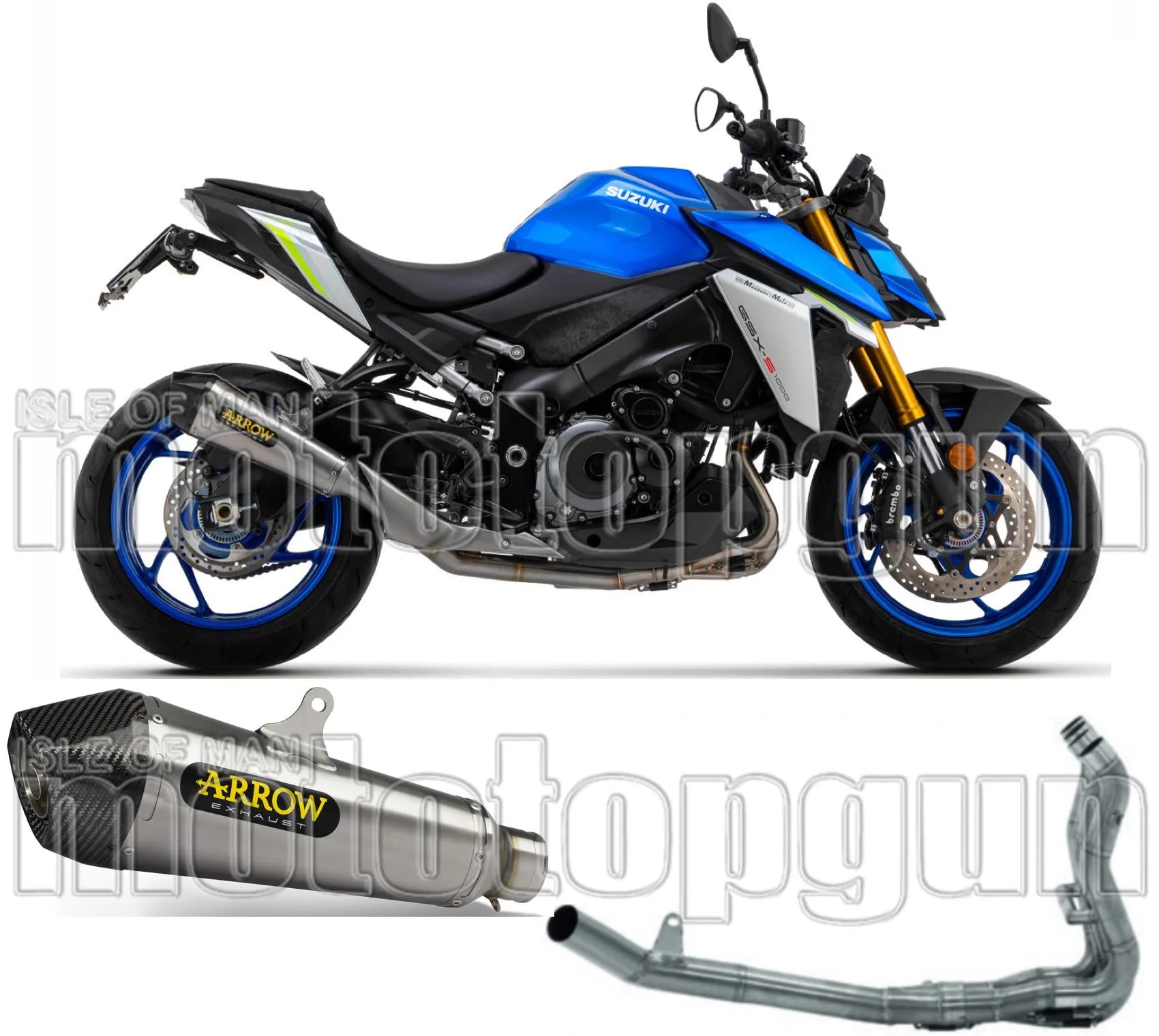 Impianto Di Scarico Completo Non Catalizzato E Con Omologazione Suono X-Kone Nichrom Carbonio - Arrow Special Parts Compatibile Con Suzuki Gsx-S 1000 Gt (2021-2024)