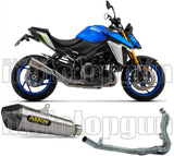 Impianto Di Scarico Completo Non Catalizzato E Con Omologazione Suono X-Kone Nichrom Carbonio - Arrow Special Parts Compatibile Con Suzuki Gsx-S 950 (2021-2023)