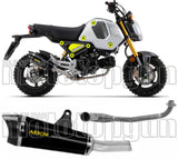 Complete Non-Catalytic Exhaust System With Sound Certification X-Kone Black Nichrom Carbon - Arrow Special Parts Compatible With Honda Msx 125 Grom (2021-2024)
