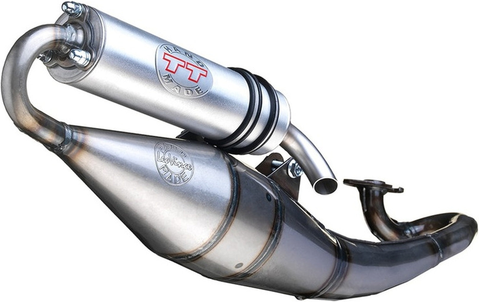 Complete Catalytic Exhaust System With Sound Certification Hand Made Tt Aluminum - Leovince Compatible With Explorer Race Gt 50 B92