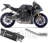 Terminale Di Scarico Con Omologazione Suono Indy-Race Evo Alluminio Nero Fondello Carby - Arrow Special Parts Compatibile Con Yamaha Yzf-R1 1000 (2025)