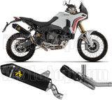 Non-Catalytic Exhaust Tip With Sound Certification Indy-Race Black Aluminium Body And Carbon Cap - Arrow Special Parts Compatible With Ducati Desert X (2026)
