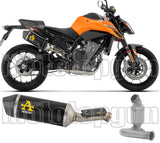 Terminale Di Scarico Senza Omologazione Suono Race-Tech Alluminio Nero Fondello Carby - Arrow Special Parts Compatibile Con Ktm 790 Duke (2025-2026)