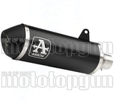 Terminale Di Scarico Catalizzato E Con Omologazione Suono Urban Alluminio Nero Acciaio Nero - Arrow Special Parts Compatibile Con Piaggio Mp3 500 Lt (2017-2018)