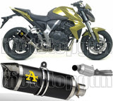 Terminale Di Scarico Non Catalizzato E Con Omologazione Suono Thunder Alluminio Nero Carbonio - Arrow Special Parts Compatibile Con Honda Cb 1000 R (2008-2017)