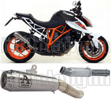 Terminale Di Scarico Catalizzato E Con Omologazione Suono Pro-Race Titanio Titanio - Arrow Special Parts Compatibile Con Ktm Duke 1290 (2017-2019)
