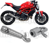 Catalytic Exhaust Tip With Sound Certification Pro-Race Nichrom Stainless Steel - Arrow Special Parts Compatible With Ducati Monster 797 (2017-2018)