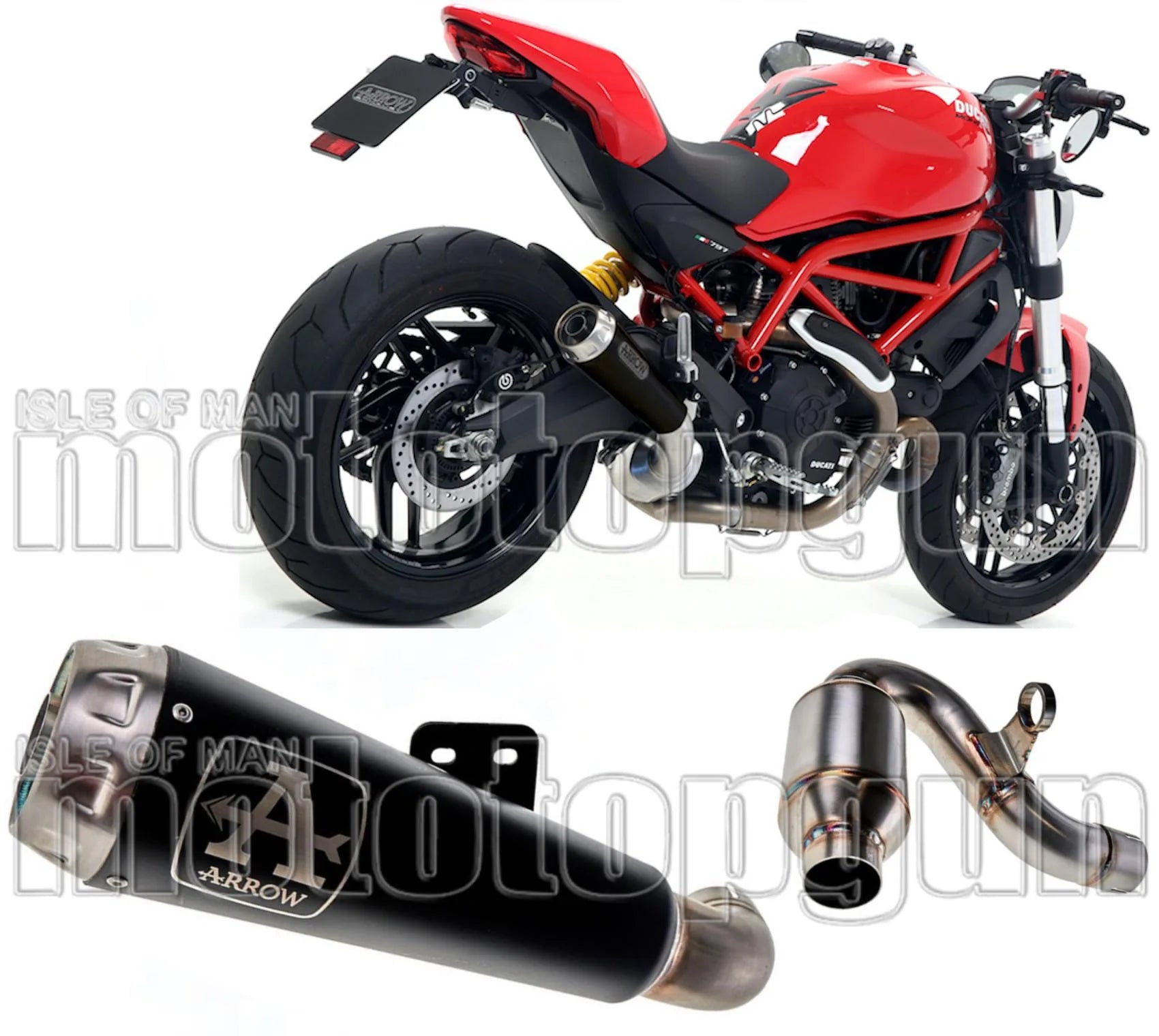 Terminale Di Scarico Catalizzato E Con Omologazione Suono Pro-Race Nichrom Nero Acciaio - Arrow Special Parts Compatibile Con Ducati Scrambler 800 (2017-2020)