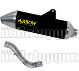 Terminale Di Scarico Catalizzato E Con Omologazione Suono Thunder Alluminio Nero Acciaio - Arrow Special Parts Compatibile Con Honda Crf 300 L (2021-2024)