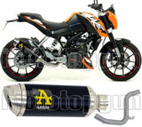 Terminale Di Scarico Catalizzato E Con Omologazione Suono Thunder Alluminio Nero Acciaio - Arrow Special Parts Compatibile Con Ktm 200 Duke (2011-2014)