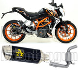 Terminale Di Scarico Catalizzato E Con Omologazione Suono Thunder Alluminio Nero Acciaio - Arrow Special Parts Compatibile Con Ktm 390 Duke (2013-2016)