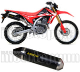 Terminale Di Scarico Catalizzato E Con Omologazione Suono Thunder Alluminio Nero Carbonio - Arrow Special Parts Compatibile Con Honda Crf 300 L (2021-2024)