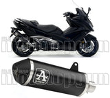 Terminale Di Scarico Catalizzato E Con Omologazione Suono Urban Alluminio Nero Acciaio Nero - Arrow Special Parts Compatibile Con Kymco Ak 550 (2017-2020)