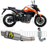 Terminale Di Scarico Non Catalizzato E Con Omologazione Suono Gp2 Gp-2 Titanio Acciaio - Arrow Special Parts Compatibile Con Ktm 790 Duke (2018-2020)
