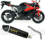Terminale Di Scarico Non Catalizzato E Con Omologazione Suono Indy-Race Alluminio Nero Carbonio - Arrow Special Parts Compatibile Con Honda Cbr 600 Rr (2009-2012)