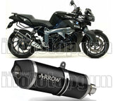 Terminale Di Scarico Non Catalizzato E Con Omologazione Suono Maxi Race-Tech Alluminio Nero Carbonio - Arrow Special Parts Compatibile Con Bmw K 1300 S (2012-2016)