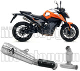 Terminale Di Scarico Non Catalizzato E Con Omologazione Suono Pro-Race Titanio Titanio - Arrow Special Parts Compatibile Con Ktm 790 Duke (2018-2020)