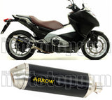 Terminale Di Scarico Non Catalizzato E Con Omologazione Suono Race-Tech Alluminio Nero Acciaio - Arrow Special Parts Compatibile Con Honda Nc 750 X (2014-2020)