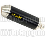 Terminale Di Scarico Non Catalizzato E Con Omologazione Suono Race-Tech Alluminio Nero Acciaio - Arrow Special Parts Compatibile Con Ktm 690 Smc R (2019-2024)