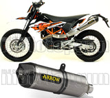 Terminale Di Scarico Non Catalizzato E Con Omologazione Suono Race-Tech Titanio Carbonio - Arrow Special Parts Compatibile Con Ktm 690 Smc R (2019-2024)