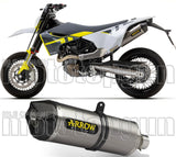 Terminale Di Scarico Non Catalizzato E Con Omologazione Suono Race-Tech Alluminio Carbonio - Arrow Special Parts Compatibile Con Husqvarna 701 Enduro (2021-2024)
