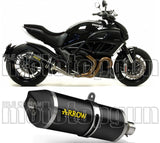 Terminale Di Scarico Non Catalizzato E Con Omologazione Suono Race-Tech Alluminio Nero Carbonio - Arrow Special Parts Compatibile Con Ducati Diavel (2011-2016)