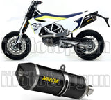 Terminale Di Scarico Non Catalizzato E Con Omologazione Suono Race-Tech Alluminio Nero Carbonio - Arrow Special Parts Compatibile Con Husqvarna 701 Enduro (2017-2020)