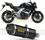 Terminale Di Scarico Con Omologazione Suono Race-Tech Alluminio Nero Carbonio - Arrow Special Parts Compatibile Con Kawasaki Z 750 R (2011-2014)