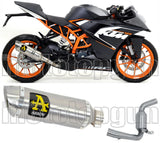 Terminale Di Scarico Non Catalizzato E Con Omologazione Suono Thunder Alluminio Acciaio - Arrow Special Parts Compatibile Con Ktm Rc 390 (2015-2016)