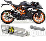 Terminale Di Scarico Non Catalizzato E Con Omologazione Suono Thunder Alluminio Acciaio - Arrow Special Parts Compatibile Con Ktm Rc 125 (2017-2020)