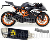 Terminale Di Scarico Non Catalizzato E Con Omologazione Suono Thunder Alluminio Nero Acciaio - Arrow Special Parts Compatibile Con Ktm Rc 390 (2017-2020)
