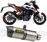 Terminale Di Scarico Con Omologazione Suono Thunder Titanio Carbonio - Arrow Special Parts Compatibile Con Ktm 125 Duke (2017-2020)