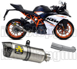 Terminale Di Scarico Non Catalizzato E Con Omologazione Suono Thunder Titanio Carbonio - Arrow Special Parts Compatibile Con Ktm Rc 390 (2017-2020)